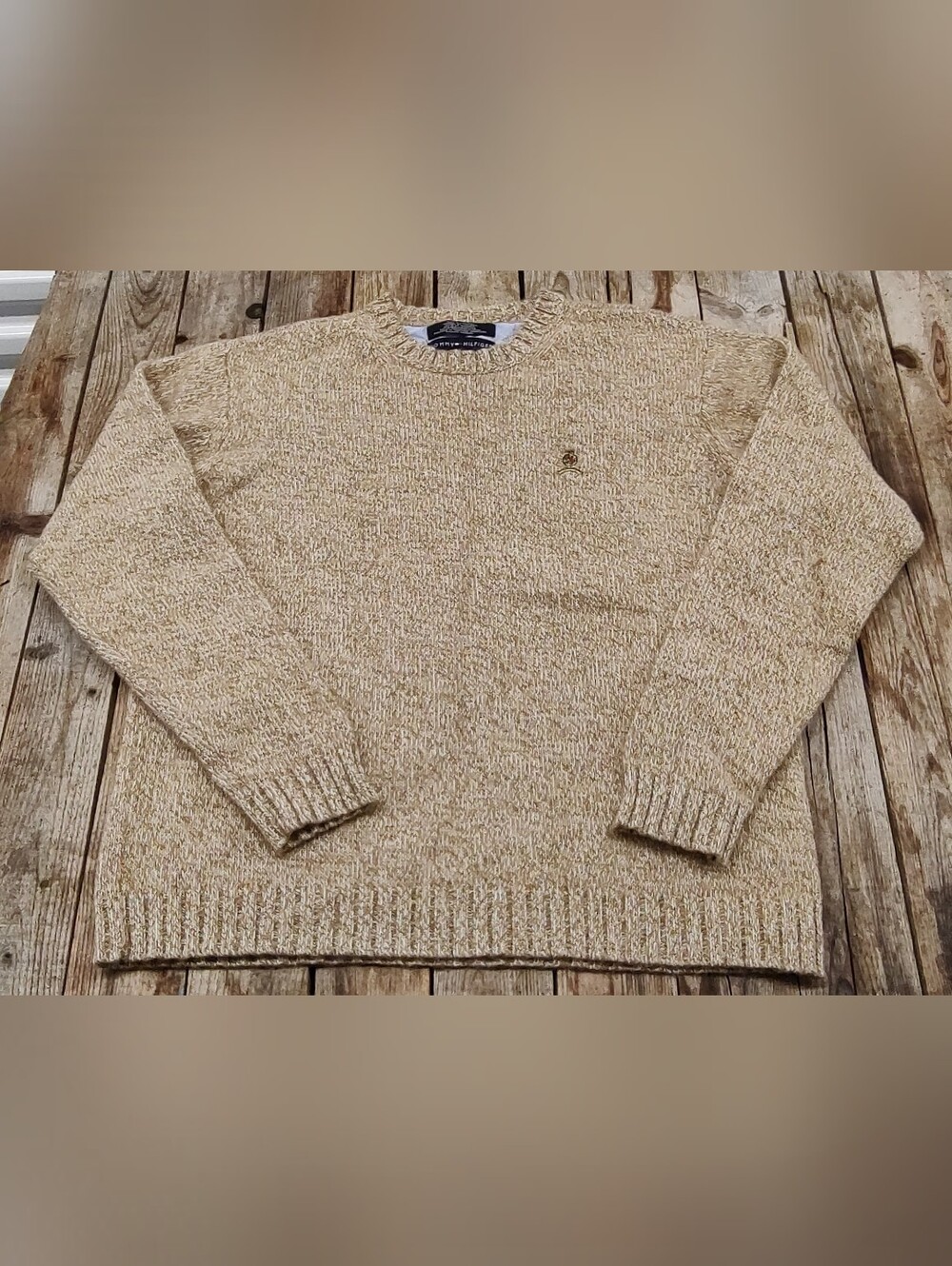 vintage Tommy Hilfiger Thick Wool knit sweater  men's Size Large